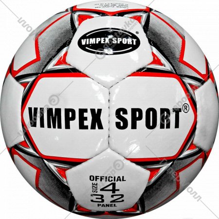 Футбольный мяч «Vimpex Sport» 4 размер, серо-красный, 9220