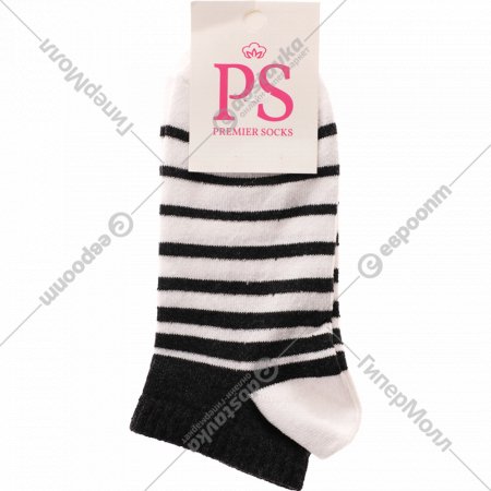 Носки женские «PS» размер 23-25, черный/белый