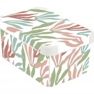 Декоративная коробка «Curver» Storage box S, Modern Leaves, 253319, 6 л