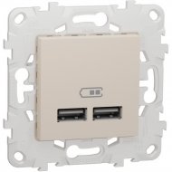 Розетка USB «Schneider Electric» Unica New, NU541844