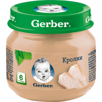 

Пюре "ГЕРБЕР" (кролик) 80г