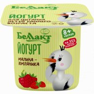 Йогурт «Беллакт» детский, малина и земляника, 3%, 100 г