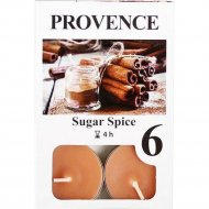 Набор свечей «Provence» 560227/87, сахар и специи, 3.8х1.6 см, 6 шт