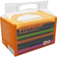 

Влажные салфетки"LOVULAR"(н-р,6*10шт/уп)
