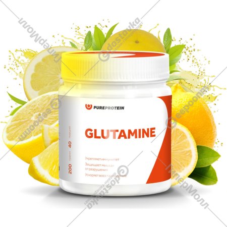 Пищевой продукт «PureProtein» Глютамин, лимон, 200 г