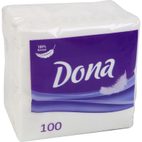 

Салфетки бумажн."DONA"(белые) 100шт