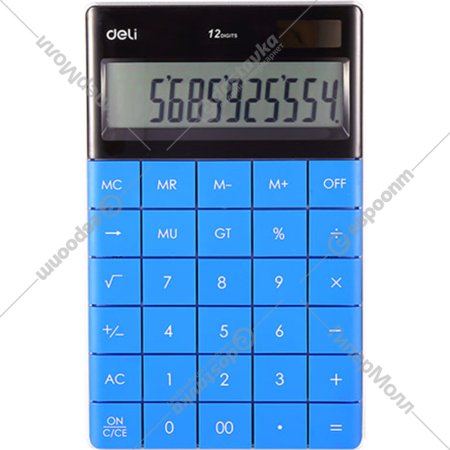 Калькулятор «Deli» 1589-3, 12 разрядов, синий