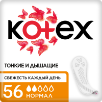 

Прокладки ежед."KOTEX"(нормал)56шт