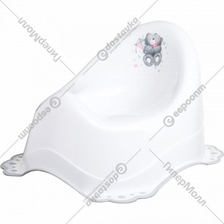 Горшок детский «Maltex» Мишка, музыкальный, с противоскользящими резинками, белый, 4071