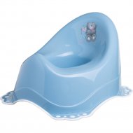 Горшок детский «Maltex» Мишка, музыкальный, с противоскользящими резинками, темно-голубой с белым, 4071