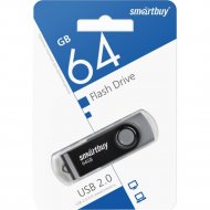 USB накопитель «Smartbuy» Twist Black, 64GB, SB064GB2TWK