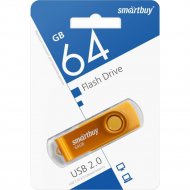 USB накопитель «Smartbuy» Twist Yellow, 64GB, SB064GB2TWY