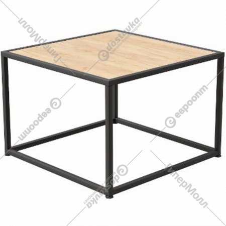 Журнальный столик «Millwood» ART-2, ЛДСП дуб золотой крафт/черный, 49х49х49 см