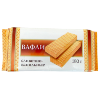 

Вафли "СЛИВОЧНО-ВАНИЛЬНЫЕ" 180г