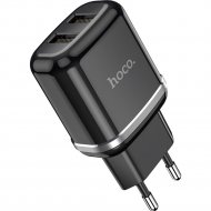 Сетевое зарядное устройство «Hoco» N4, 2хUSB-А, 2.4А, черный