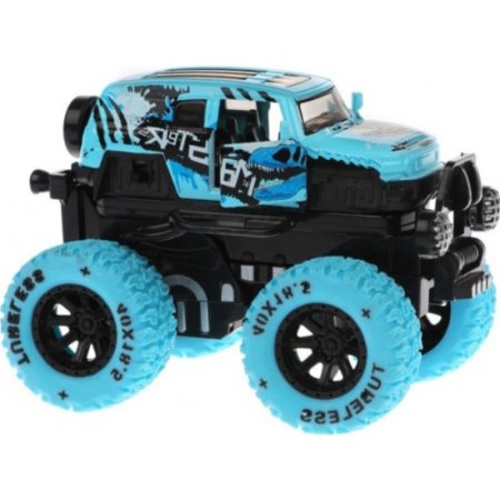 Автомобиль игрушечный Пламенный мотор Монстр трак Краш-тест, 870516, синий