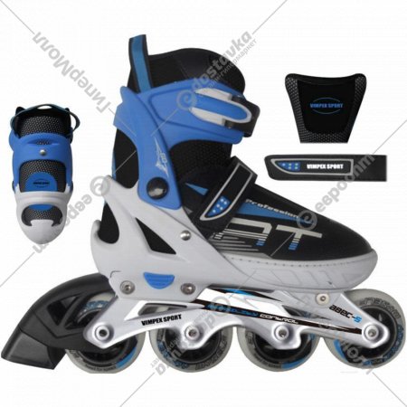 Роликовые коньки «Vimpex Sport» размер 33-36, синий, PW-153B-5-1 BLUE ALU