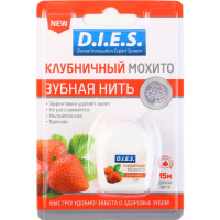

Зубная нить "D.I.E.S" (невощ,клубн,15м)