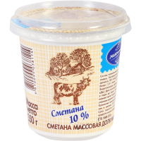 

Сметана(10%,п/стакан)Мол.мир 350г