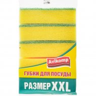 Губка для посуды «Avikomp» XXL, 100х70х30 мм, 5 шт, арт.89963