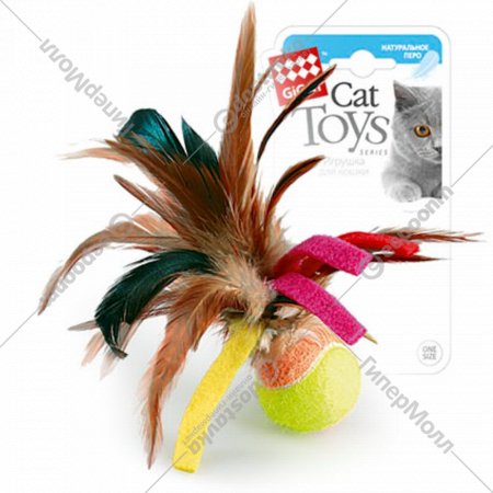Игрушка «Мячик с перьями» 6 см
