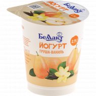 Йогурт «Беллакт» с наполнителем груша-ваниль, 2.9%, 380 г