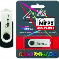 USB флэш-накопитель «Mirex» Swivel Black 4GB, 13600-FMURUS04