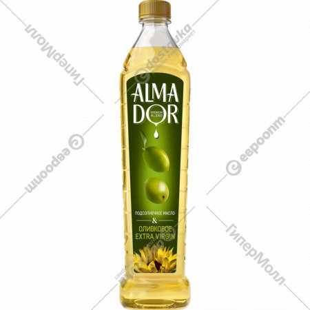 Масло подсолнечное «Almador» с добавление масла оливкового нерафинированного, 0.75 л