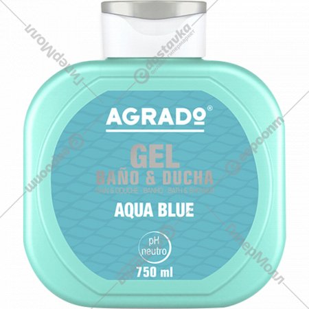 Гель для ванны и душа «Agrado» Aqua Blue, 750 мл