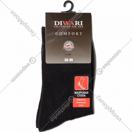Носки мужcкие «DiWaRi» Comfort, черные, размер 29