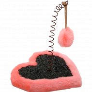 Когтеточка «Зоомарк» Mini Сердце с игрушкой, мех