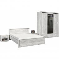 Комплект мебели для спальни «Интерлиния» Лима-3, дуб белый