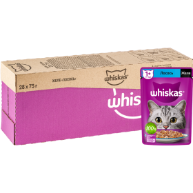 Уп. Корм для кошек «Whiskas» Желе с ло­со­сем, 28х75 г