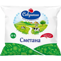 

Сметана(п/эт пленка) 20.0% 400г