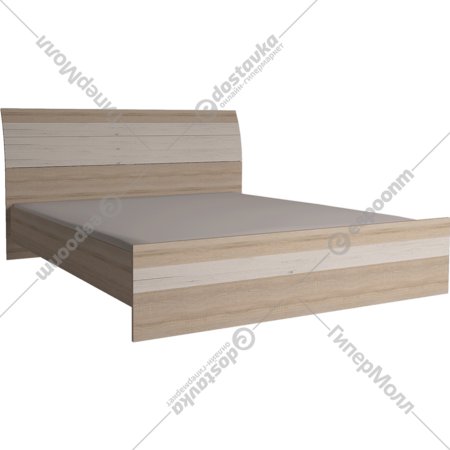 Кровать «Интерлиния» Коламбия, КЛ-001 160, дуб сонома/дуб белый