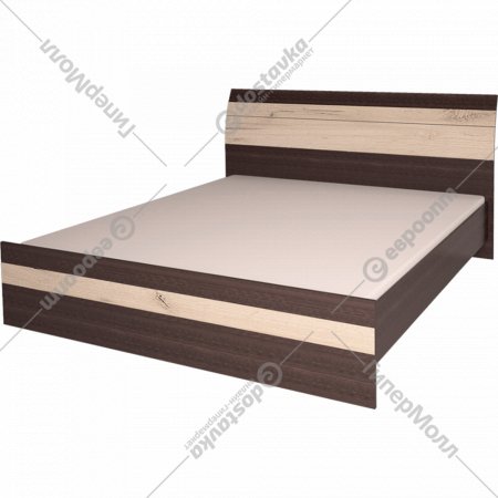 Кровать «Интерлиния» Коламбия, КЛ-001 160, дуб венге/дуб серый