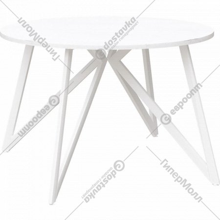 Обеденный стол «Millwood» Женева 18 мм, ЛДСП дуб белый крафт/белый, 90х90х75 см