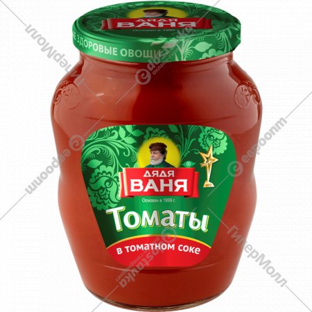 Томаты «Дядя Ваня» консервированные в томатном соке неочищенные, 680 г