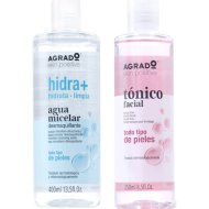 Набор косметики «Agrado» мицеллярная очищающая вода + тоник для лица, 400 + 250 мл