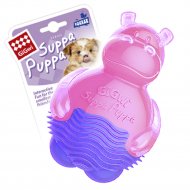 Игрушка для собак «Бегемотик» с пищалкой, розовый, 10 см