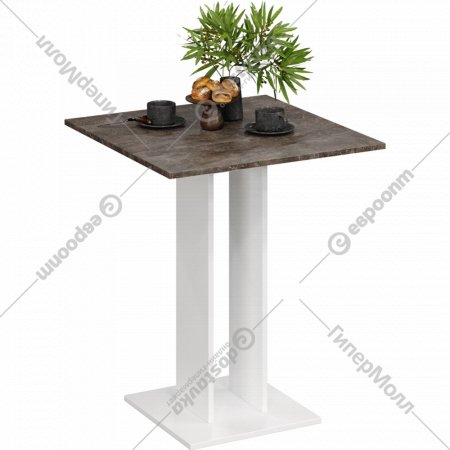 Обеденный стол «ТриЯ» Анкона Тип 1, ателье темный/белый, 65 см