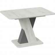Обеденный стол «ТриЯ» Люксембург Тип 3, дуб крафт белый/серый, 120.1х80 см