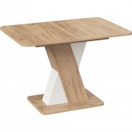 Обеденный стол «ТриЯ» Люксембург Тип 3, дуб крафт золотой/белый, 120.1х80 см
