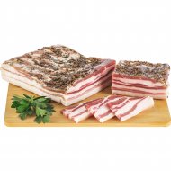 Грудинка свиная «По-домашнему» соленая, охлажденная, 1 кг, фасовка 0.9 - 1.1 кг