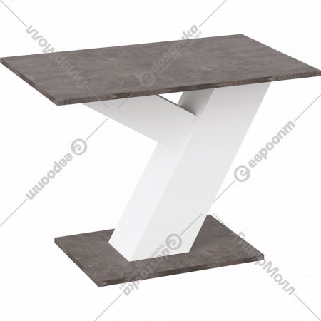 Обеденный стол «ТриЯ» Рейн Тип 1, ателье темный/белый ясень, 110х70 см
