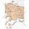 Пазл деревянный «Woodary» Карта мира, 3146, XL, 72х130 см