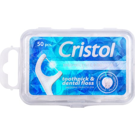 Зубочистки с флоссом Cristol 50 шт