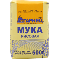 

Мука рисовая "ГАРНЕЦ" 500 г