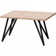 Обеденный стол «Millwood» Женева 2, ЛДСП дуб табачный крафт/черный, 160х80х75 см