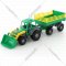 Трактор игрушечный «Полесье» Мастер №2 с прицепом и ковшом, 35288